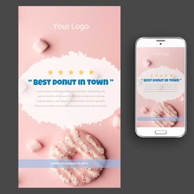 甜甜圈甜品海报