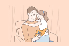 简约人物生活形象插画图片