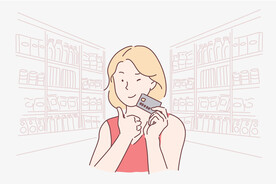 简约人物生活形象插画图片