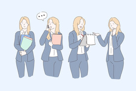 简约人物生活形象插画图片