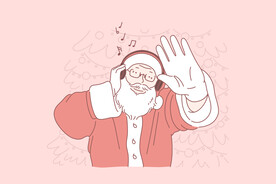 简约人物生活形象插画图片