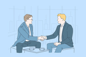 简约人物生活形象插画图片