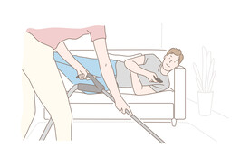 简约人物生活形象插画图片