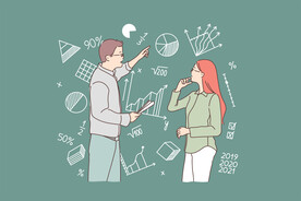 简约人物生活形象插画图片