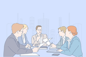 简约人物生活形象插画图片