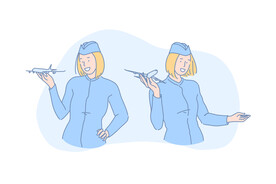 简约人物生活形象插画图片