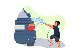 简约人物生活形象插画图片