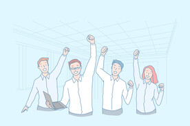 简约人物生活形象插画图片