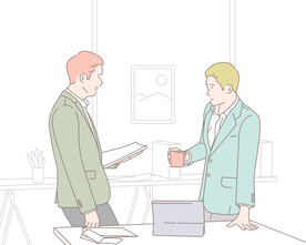 简约人物生活形象插画图片