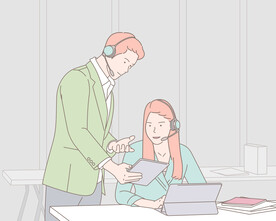 简约人物生活形象插画图片