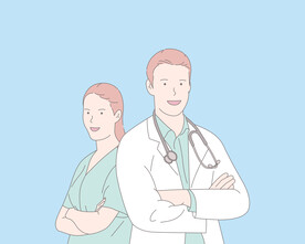 简约人物生活形象插画图片