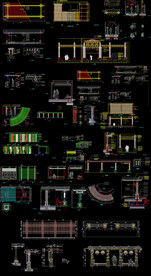 公园花架施工图