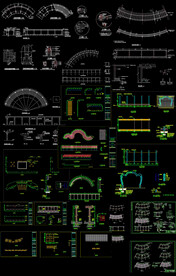 花架公园廊架图纸