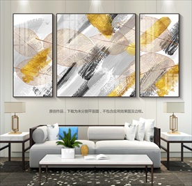 新中式客厅装饰画水墨画无框画