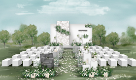 白色户外仪式区