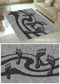 质感浮雕脚印地毯地垫图案设计