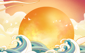 中国风国潮插画背景