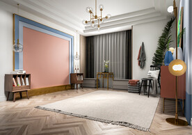 北欧简约卧室背景墙次卧场景空景