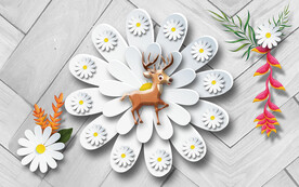 现代简约3D电视背景墙