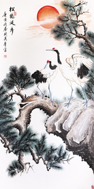 装饰画松鹤延年