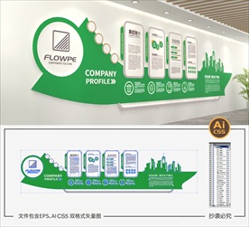 绿色企业文化墙