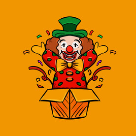 卡通愚人节小丑插画