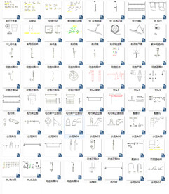 浴室卫生间用品CAD图