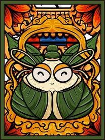 手绘手绘端午节粽子插画