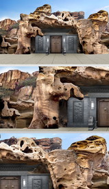 仿石假山酒窖入口设计方案