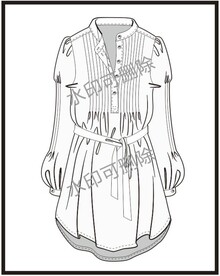 服装设计连衣裙女装款式衬衫T恤