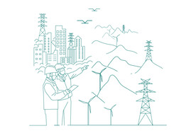 电力巡线线描图