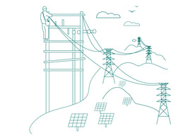 电力检修输电线路检修线描图