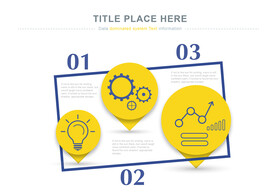 商务PPT三个分项信息图表结构