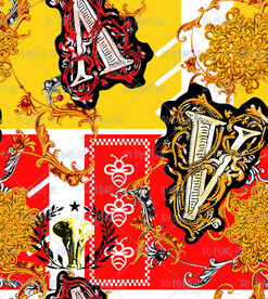 大牌男装印花 分层