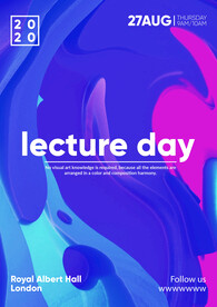 液态流动炫酷几何质感海报系列