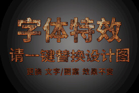 腐蚀效果金属字体特效