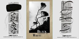 北欧风抽象线条森林装饰无框画