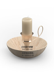 木头蜡烛样机