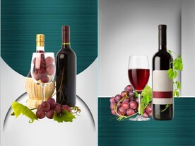 现代晶瓷酒杯酒瓶餐饮餐厅装饰画