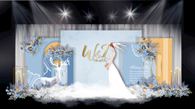 浅灰蓝主题婚礼