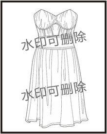 服装设计连衣裙女装款式衬衫T恤