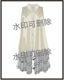 服装设计连衣裙女装款式衬衫T