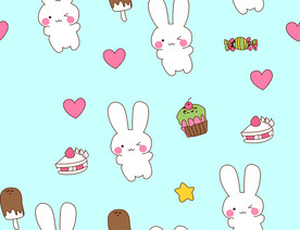 兔子 蛋糕 星星 爱心 糖果