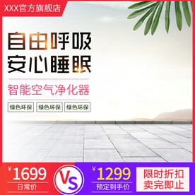 电商家用电器空气净化器主图模版