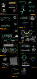 景观坐凳CAD施工图