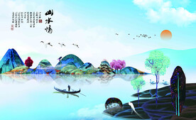 山水情装饰画