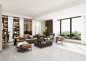 仿古砖瓷砖空间效果图