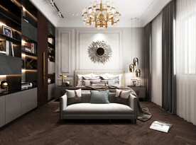 仿古砖瓷砖空间效果图