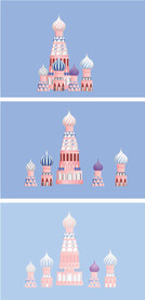 俄罗斯风格城堡矢量图