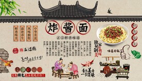 炸酱面背景墙